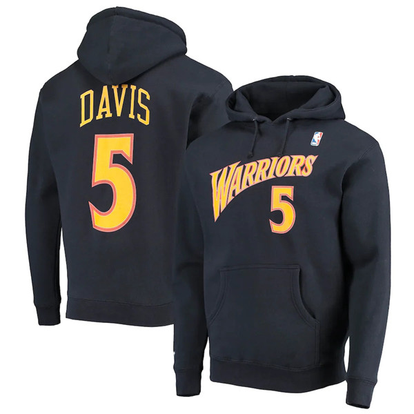 Men's Golden State Warriors #5 Kevon Looney 2021 Black Pullover Hoodie Men's Golden State Warriors #5 Kevon Looney 2021 Black Pullover Hoodie